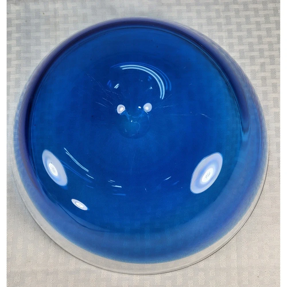 Ikea Stockholm Blue Wave Blown Glass Bowl - 11 .5